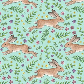 Leaping Spring Hares on mint