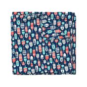 Oh Buoy - Nautical Navy Blue Larger Scale