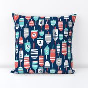 Oh Buoy - Nautical Navy Blue Larger Scale