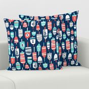 Oh Buoy - Nautical Navy Blue Larger Scale