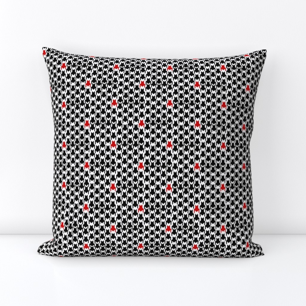 Houndstooth with Crimson