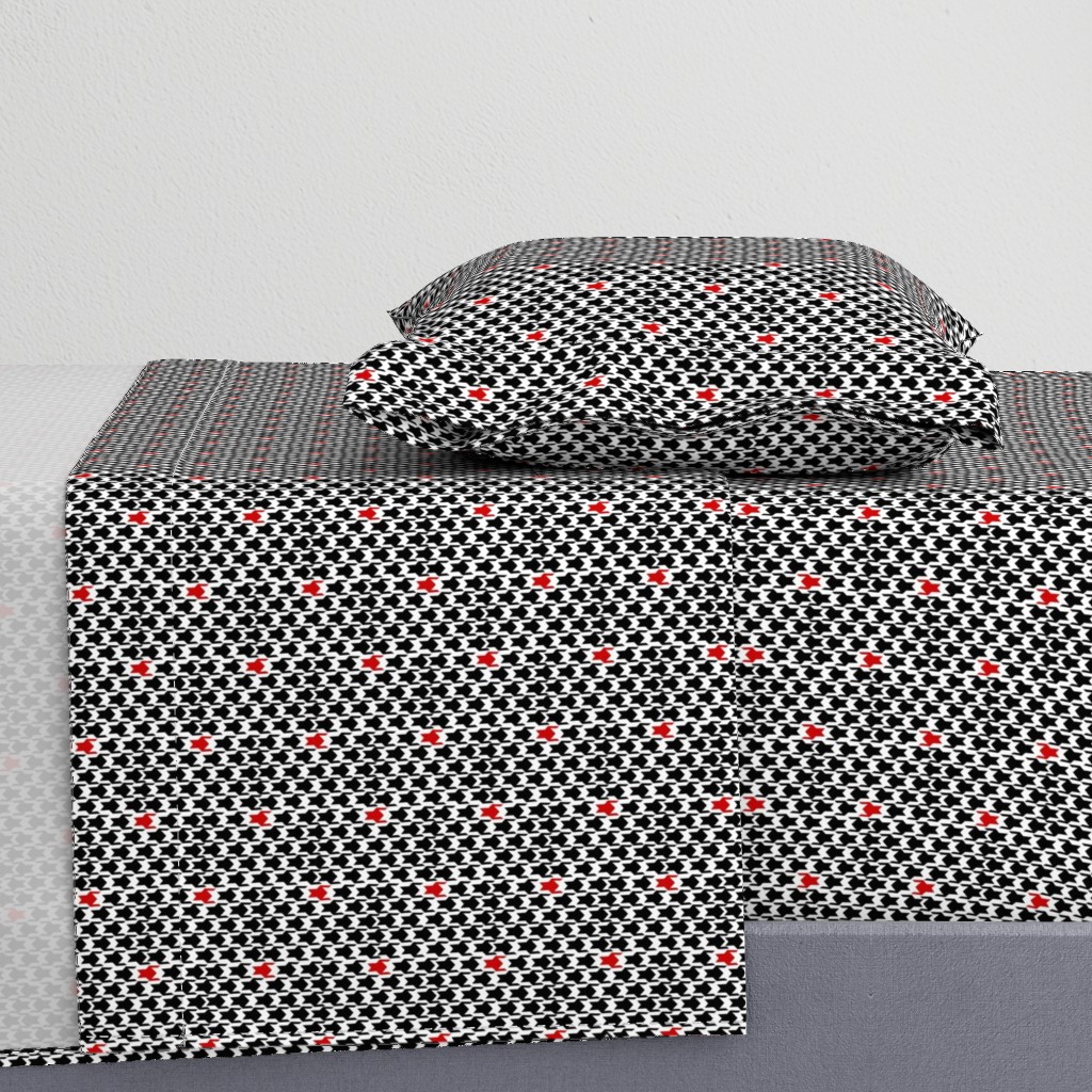 Houndstooth with Crimson