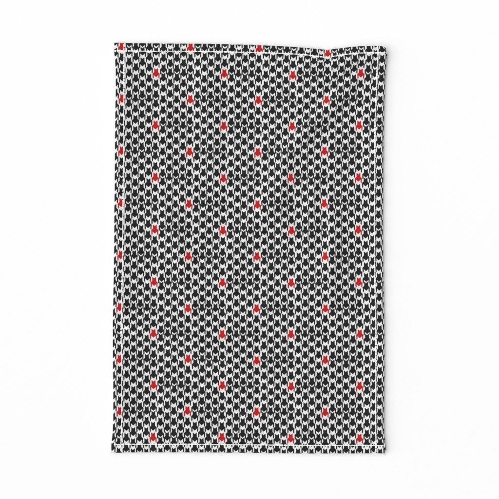 Houndstooth with Crimson