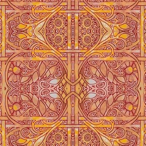 Nouveau Deco Orange Tiles