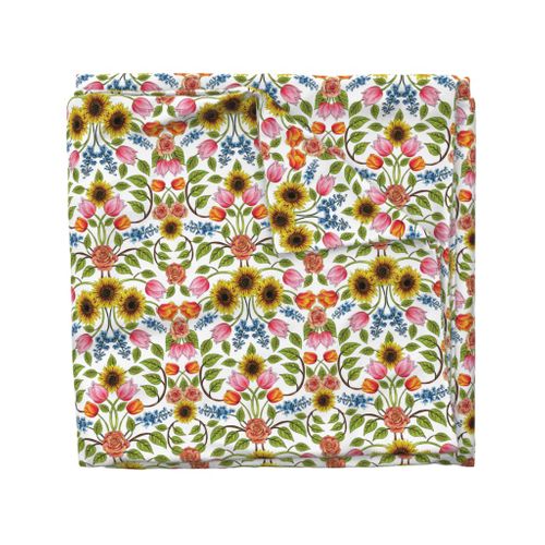 Spring Flowers Pattern - Sunflowers, Tulips, Roses & Delphinium