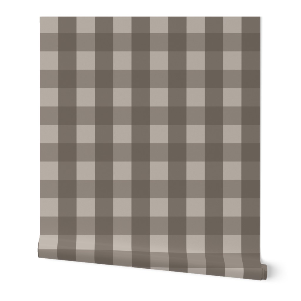 Large Warm Gray Check: Warm Grey Check Deep