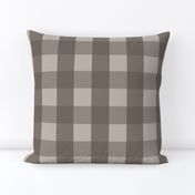 Large Warm Gray Check: Warm Grey Check Deep