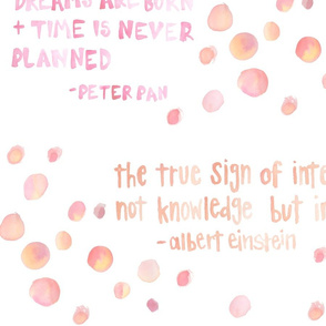 whimsical quotes and dots pink