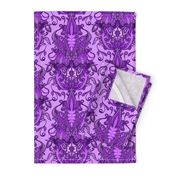 Monochrome Violet Damask