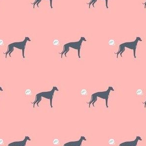 greyhound funny fart dog breed fabric pink