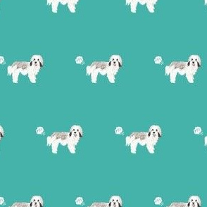havanese funny fart dog breed fabric teal