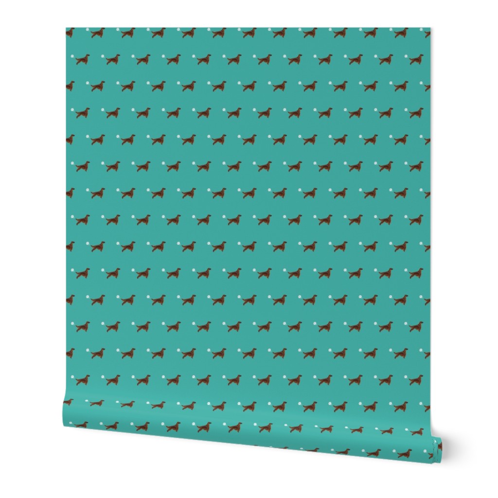 irish setter funny fart dog breed fabric teal