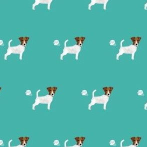 jack russell terrier funny fart dog breed fabric teal