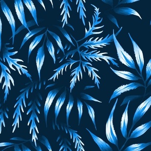 Brooklyn Forest - Blue Monochrome