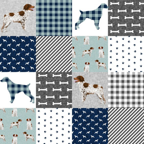 brittany spaniel pet quilt b  dog nursery cheater quilt wholecloth
