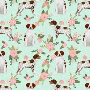 brittany spaniel pet quilt d  dog nursery coordinate floral