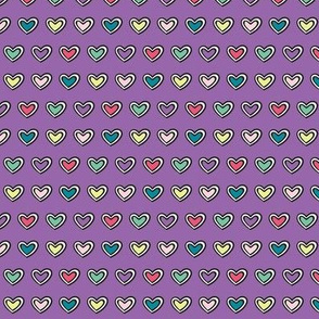 sock accent purple hearts