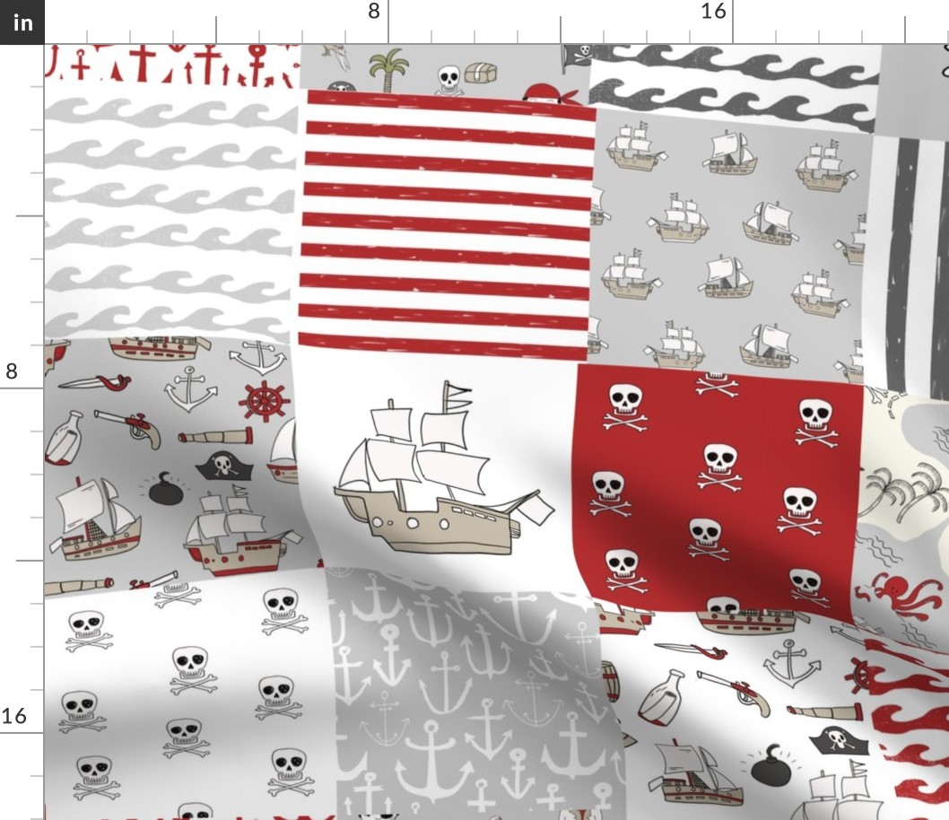pirate quilt wholecloth nursery pirates theme