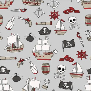 mixed pirates quilt cute coordinate nursery pirate theme grey