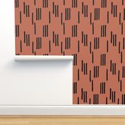 Basic stripes and strokes monochrome circus theme black and copper brown autumn  XS