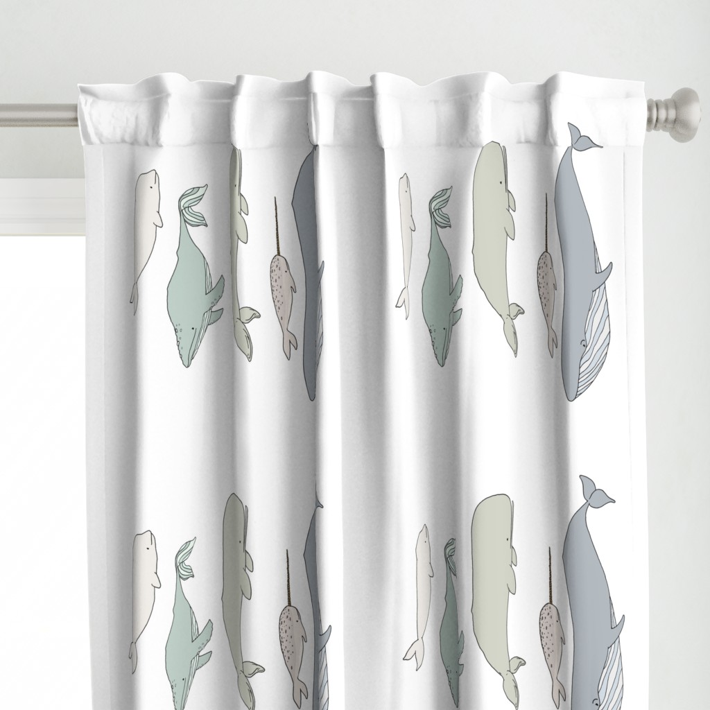 Whale Chart Tea Towel