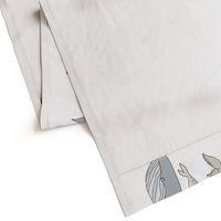 Whale Chart Tea Towel
