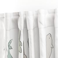 Whale Chart Tea Towel