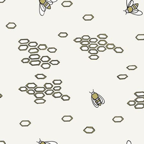 Honey Bees Tea Towel