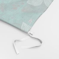 Avery - Floral Teal Monochrome 