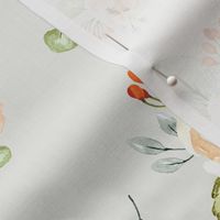 Orchard Park Watercolor Florals Soft Gray