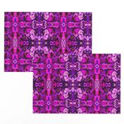 BN7 - LG -  Abstract Marbled Mystery Tapestry in - Pink - Purple - Maroon - Brown 
