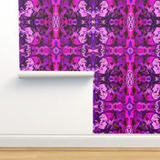 BN7 - LG -  Abstract Marbled Mystery Tapestry in - Pink - Purple - Maroon - Brown 