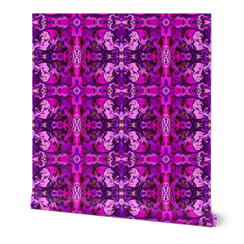 BN7 - SM - Marbled Mystery Tapestry in Pink - Purple - Burgundy - Brown 