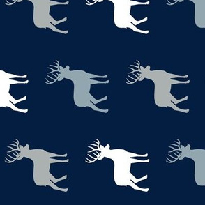 multi buck (navy, rustic woods blue, grey) buck  coordinate (90)