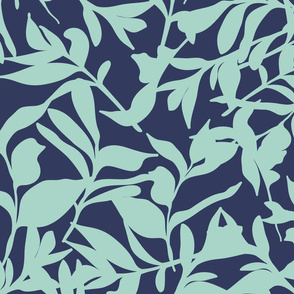 Forest Floor on Navy