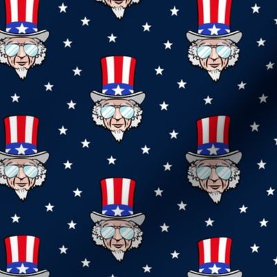 Uncle Sam w/ sunnies on navy