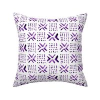 Painted Mali Mud Cloth // Purple // Small