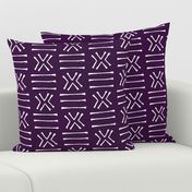 Malian Mud Cloth on Plum // Large