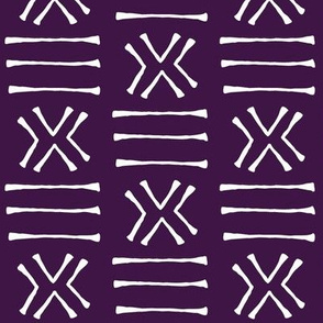 Malian Mud Cloth on Plum // Small