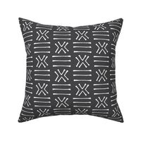 Malian Mud Cloth on Charcoal // Small