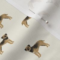 border terrier standing dog breed fabric 