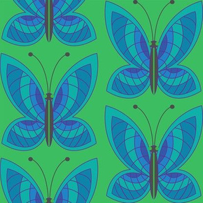Butterfly Mosaic Azure