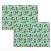 smooth brussels griffon cactus fabric - dog design