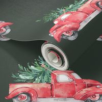 4" Christmas Vintage Trucks // Lunar Green