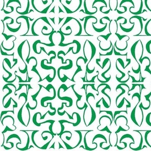 ARABESQUE Green on White