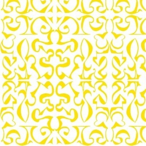 ARABESQUE Yellow on White