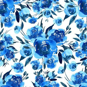 Bright blue roses