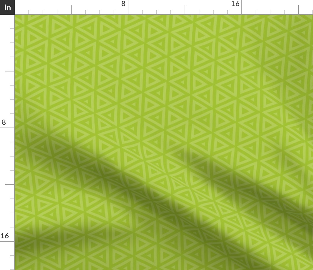 Chartreuse Green Triangles