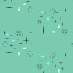 Turquoise Starburst Linear Design