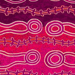 Aboriginal  Serpents - Scarlet